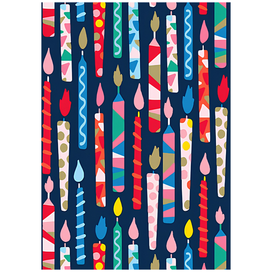 Folded Wrap - Birthday Candles