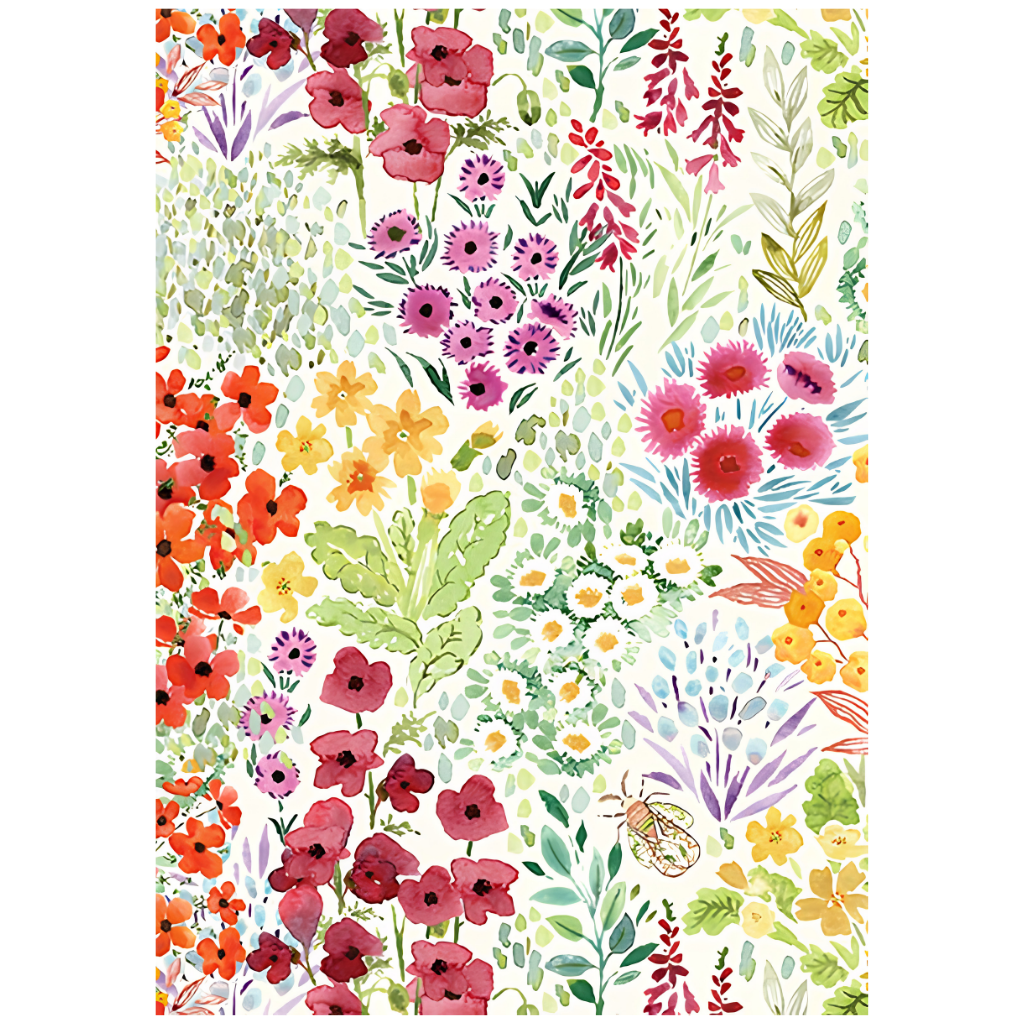 Folded Wrap - Garden Flowers