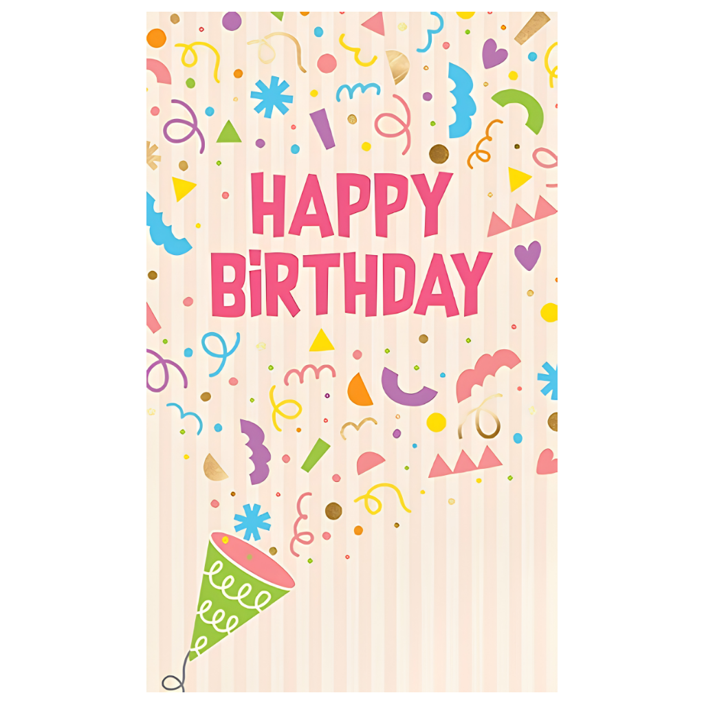 Happy Birthday Confetti Canon