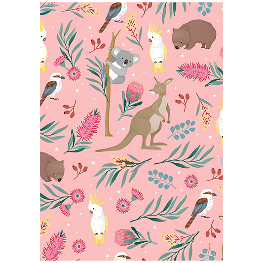 Folded Wrap - Aussie Animals