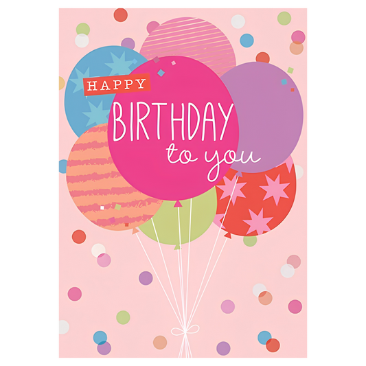 Happy Birthday Pink Balloons