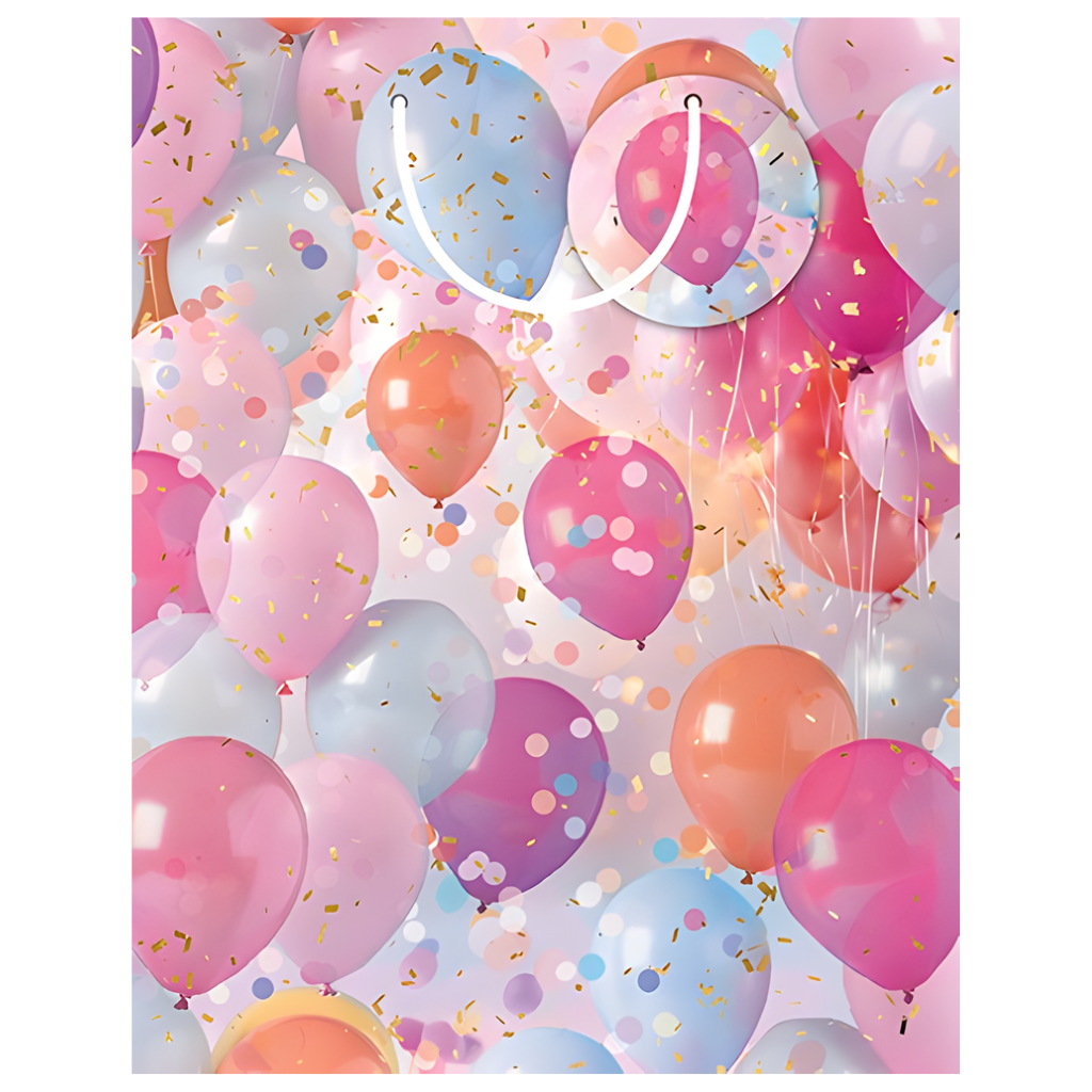 Gift Bag - Balloons & Glitter [Sz:Medium]