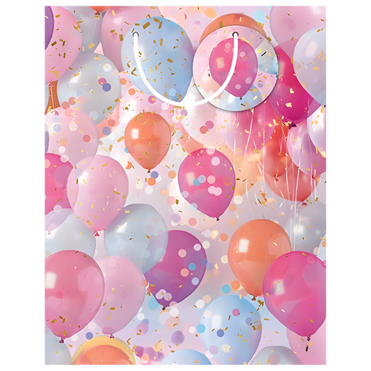Gift Bag - Balloons & Glitter [Sz:Medium]