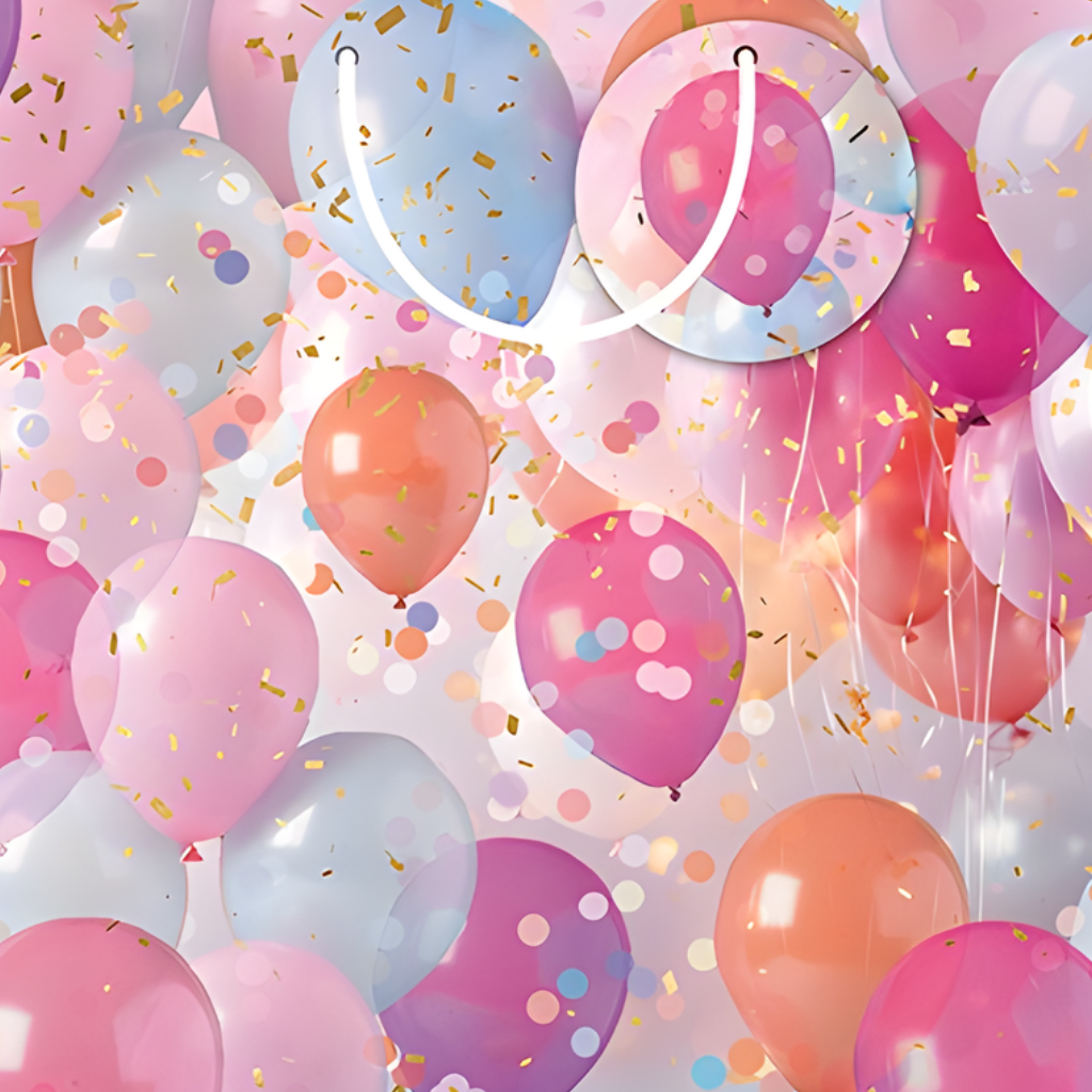 Gift Bag - Balloons & Glitter [Sz:Medium]