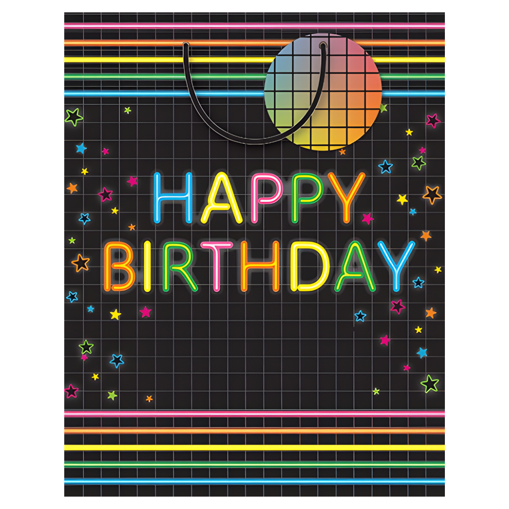 Gift Bag - Neon Birthday (Sm)