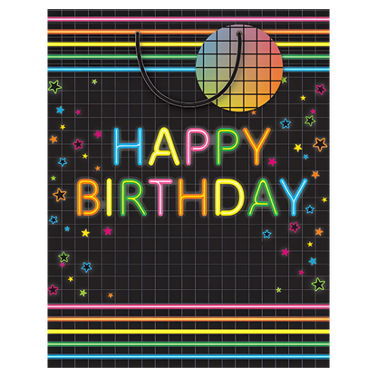 Gift Bag - Neon Birthday (Sm)