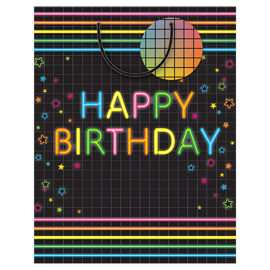 Gift Bag - Neon Birthday (Sm)