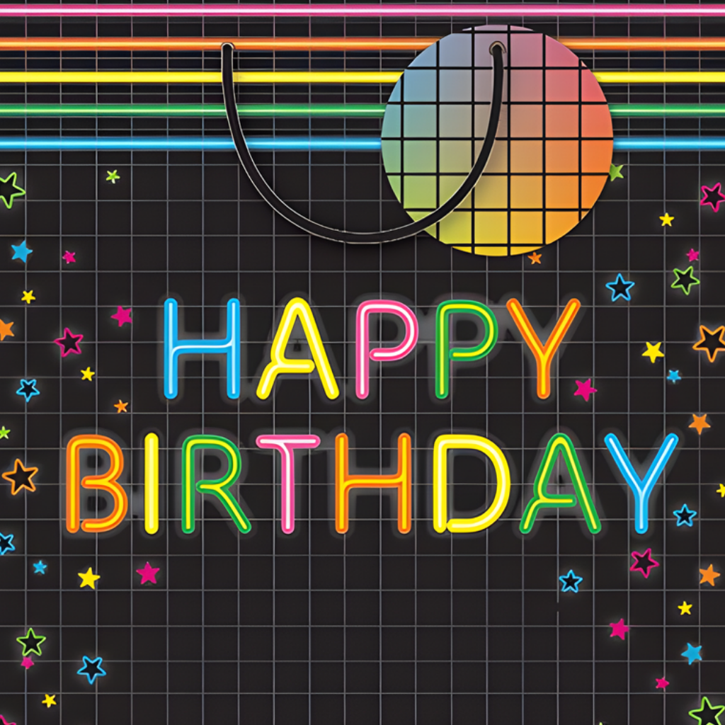 Gift Bag - Neon Birthday (Sm)