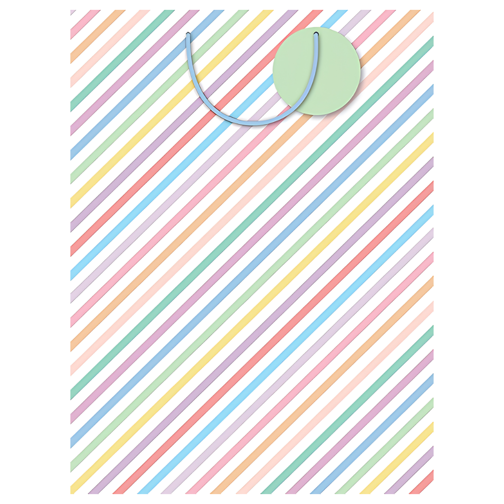 Gift Bag - Pastel Stripes [Sz:Large]