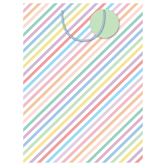 Gift Bag - Pastel Stripes [Sz:Large]