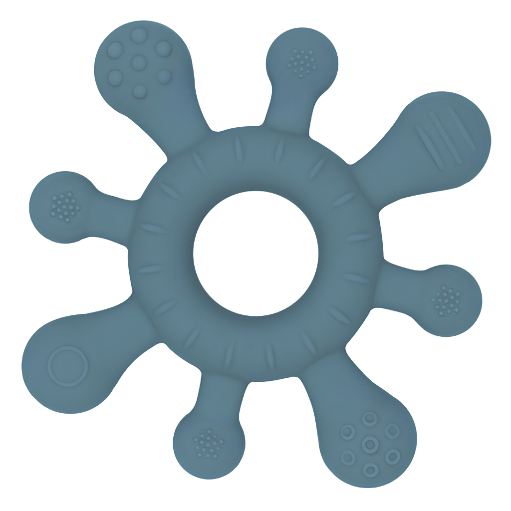 Silicone Splash Teether Steel Blue
