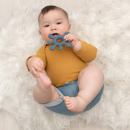 Silicone Splash Teether Steel Blue