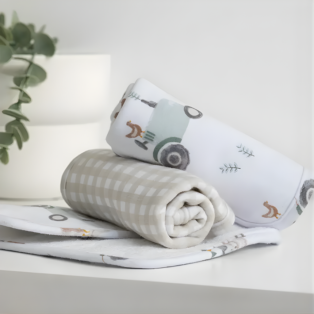 Set of 3 Washcloths - Tractor Ride