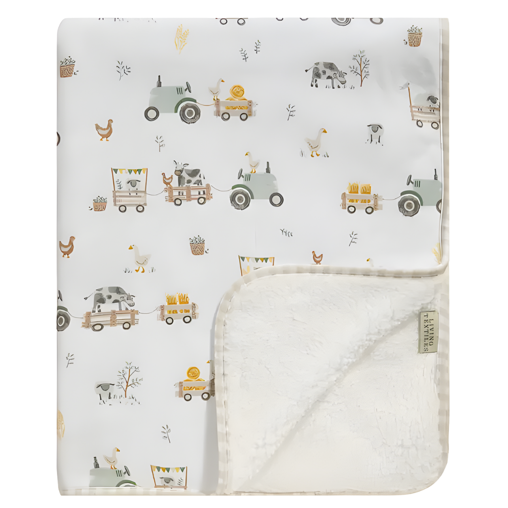 Sherpa Blanket - Tractor Ride