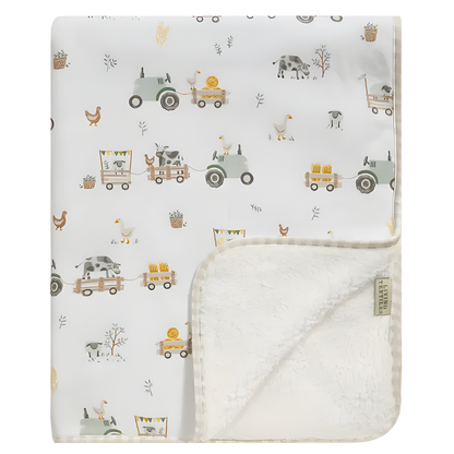 Sherpa Blanket - Tractor Ride