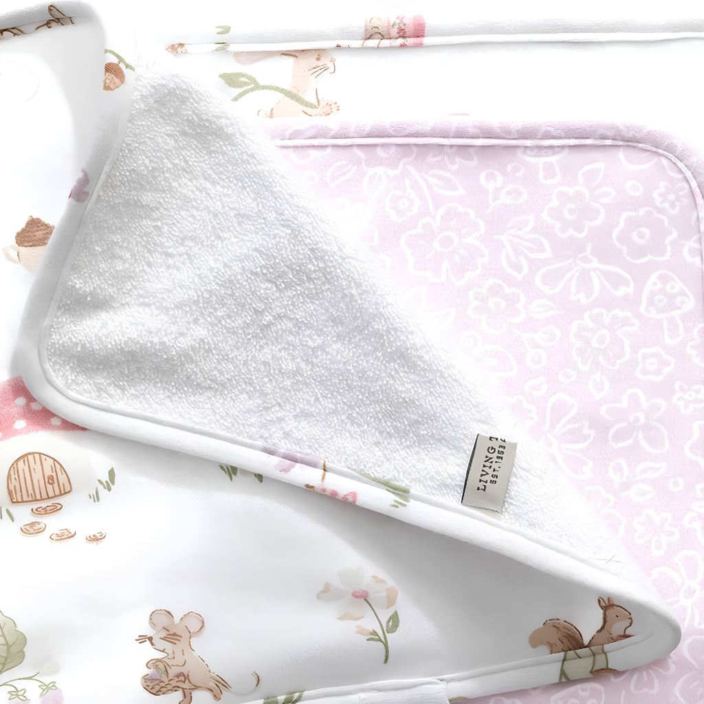 3 Pack Organic Washcloths - Whimsical Wonderland