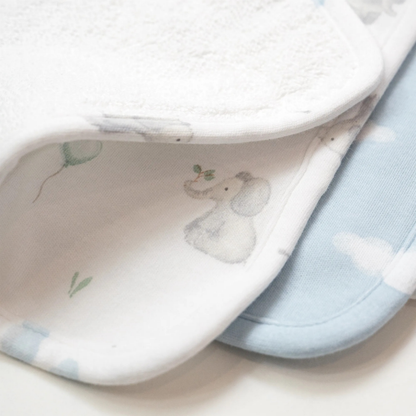 3 Pack Organic Washcloths - Elephant Playtime