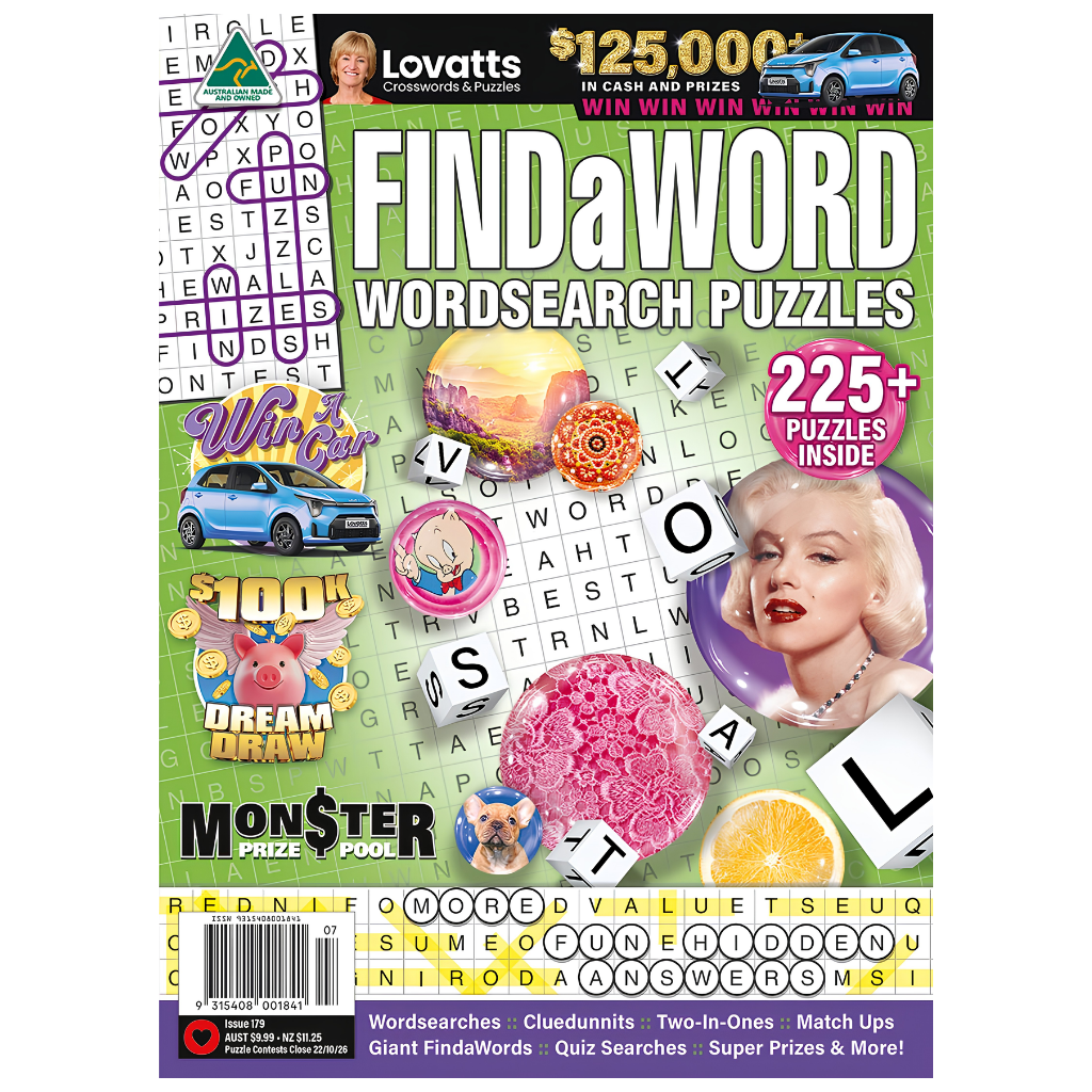 Lovatts FindaWord Wordsearch Puzzles– Issue #179
