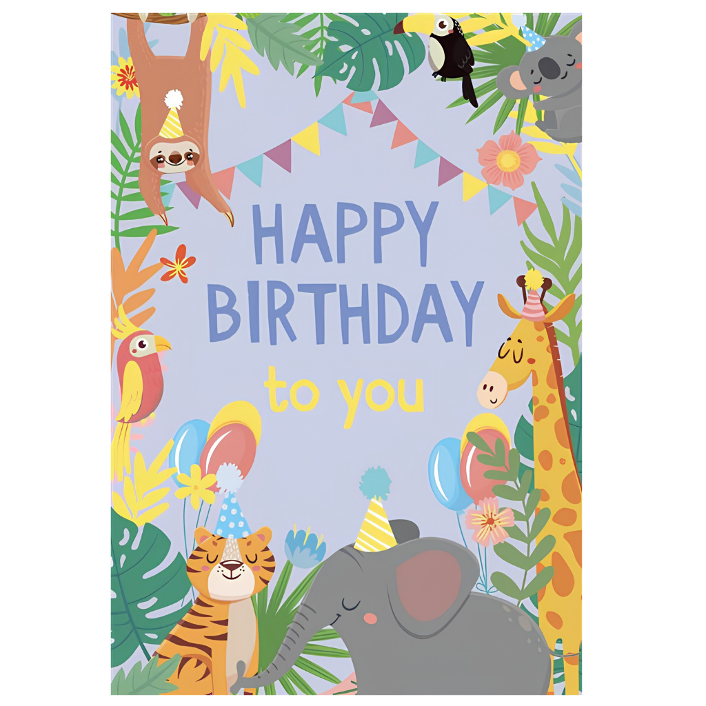Jungle Animals Happy Birthday To You