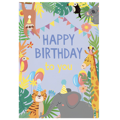Jungle Animals Happy Birthday To You