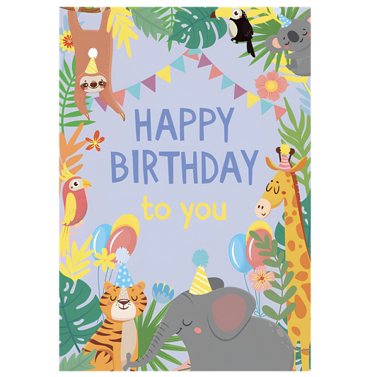 Jungle Animals Happy Birthday To You