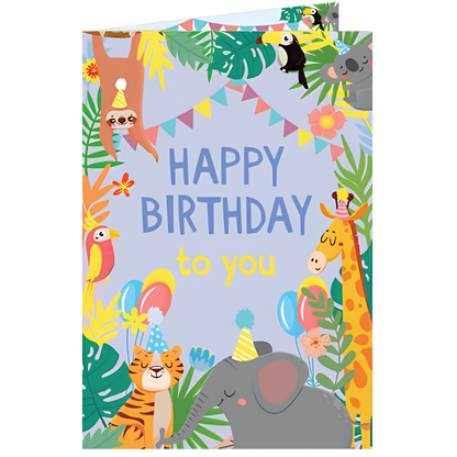 Jungle Animals Happy Birthday To You