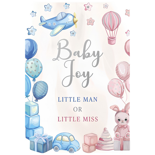 Gender Reveal Pink and Blue Balloons