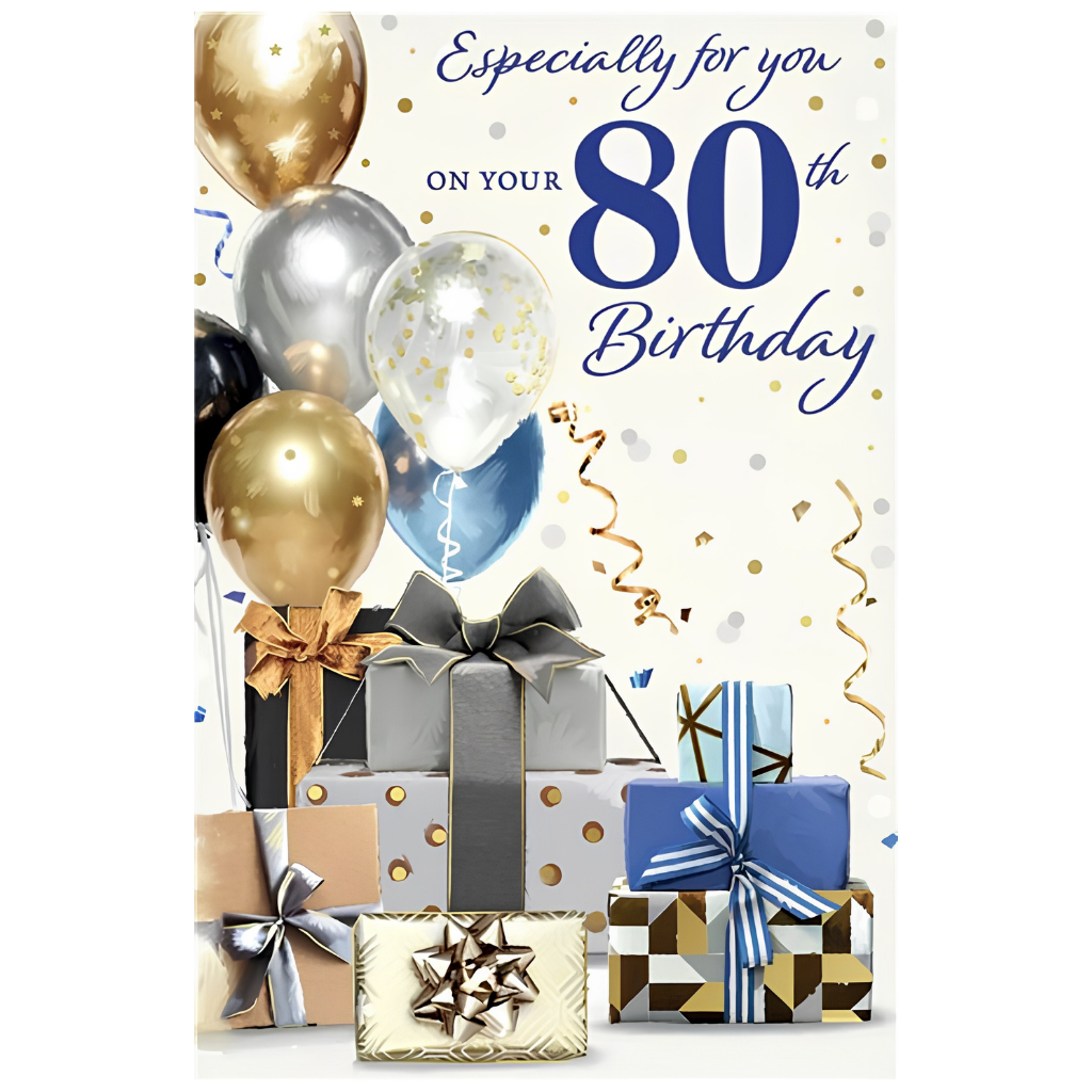 80th Present Stacks and Balloons