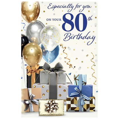 80th Present Stacks and Balloons
