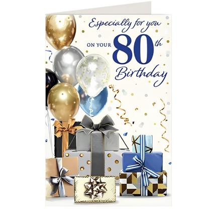 80th Present Stacks and Balloons