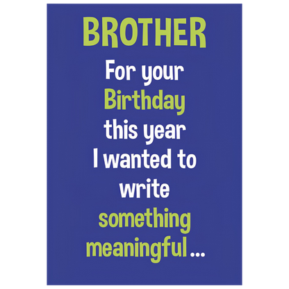Brother, Something Meaningful
