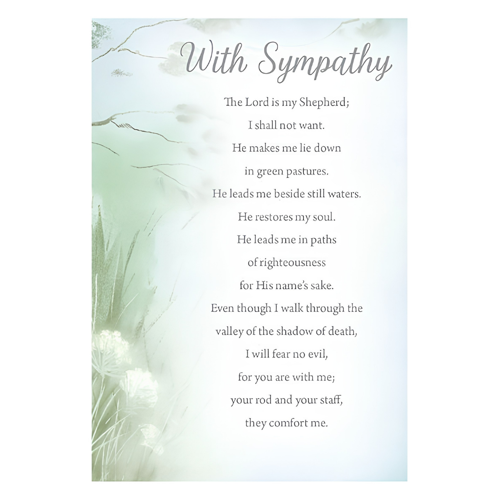 Psalm 23 Soft Green And Blue Landscape