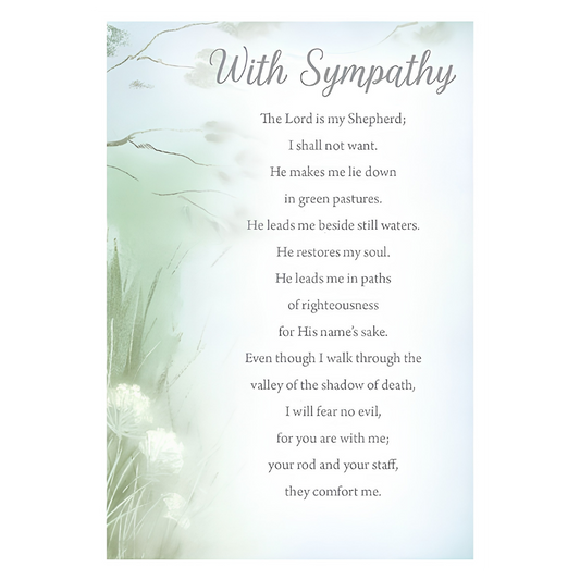 Psalm 23 Soft Green And Blue Landscape