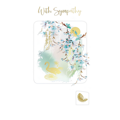 Sympathy Swan with Flowers