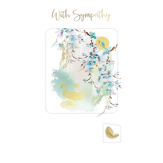 Sympathy Swan with Flowers