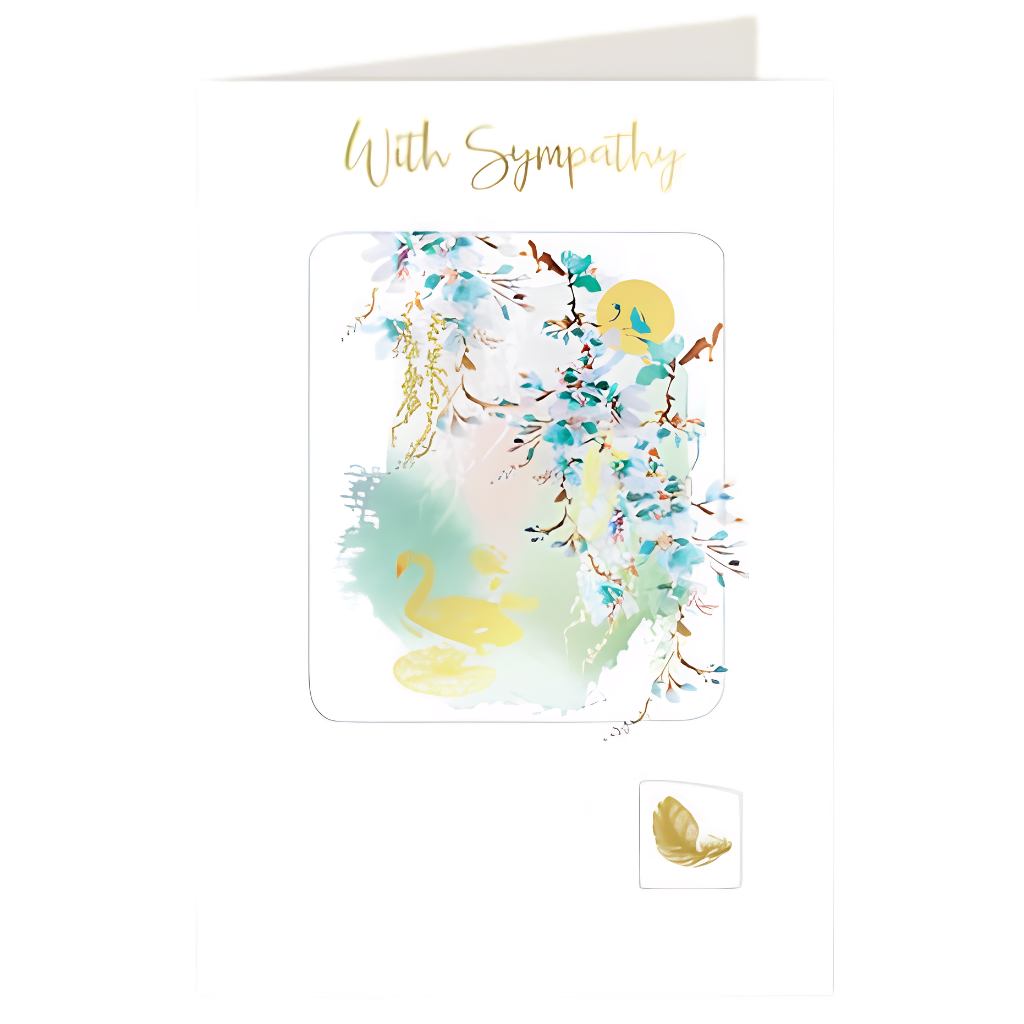 Sympathy Swan with Flowers