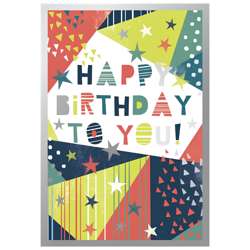 Happy Birthday Shapes and Stars