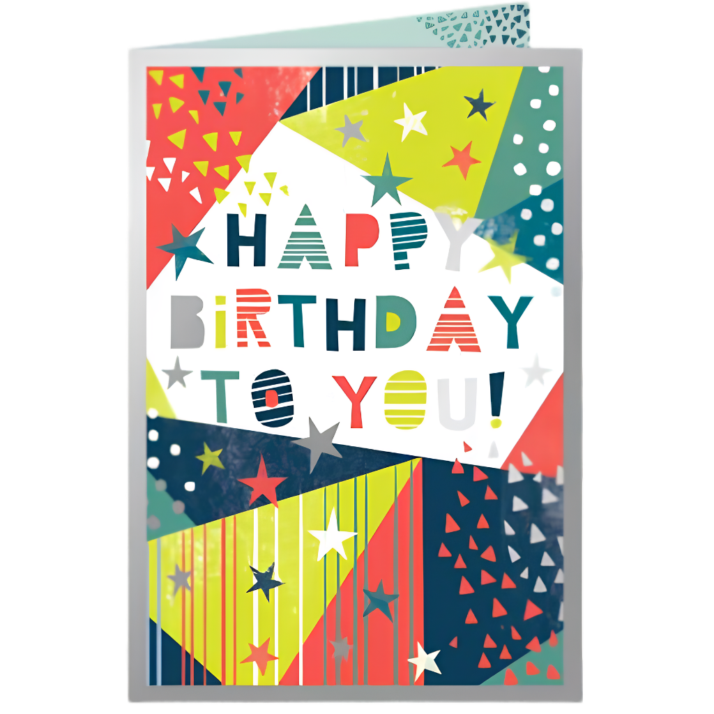 Happy Birthday Shapes and Stars