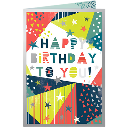 Happy Birthday Shapes and Stars
