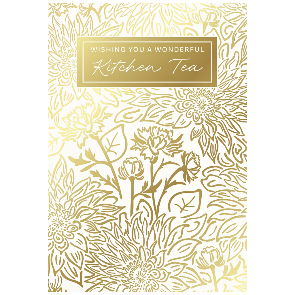 Kitchen Tea Floral Line Art