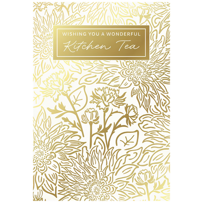 Kitchen Tea Floral Line Art
