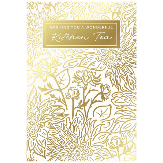 Kitchen Tea Floral Line Art