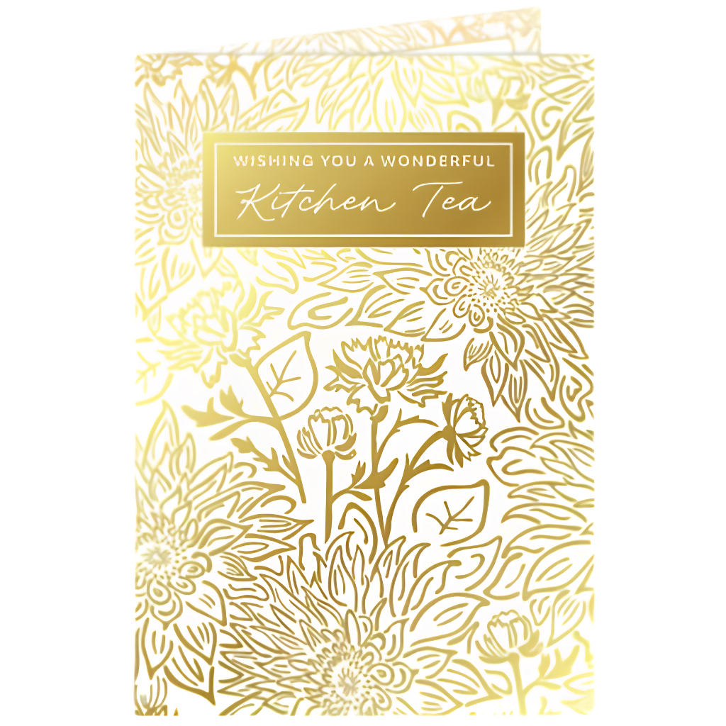 Kitchen Tea Floral Line Art