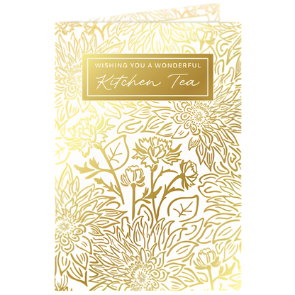 Kitchen Tea Floral Line Art