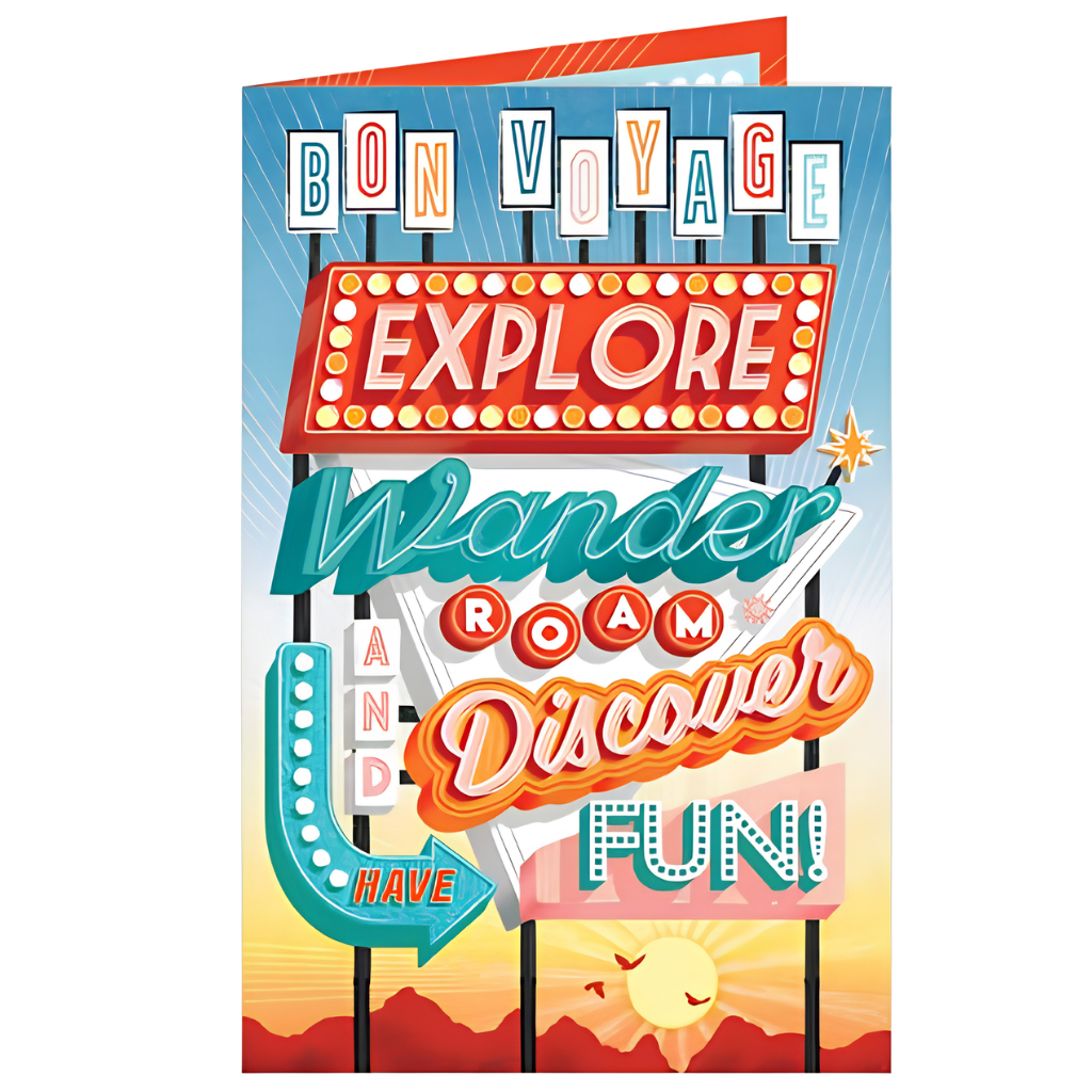 Bon Voyage Retro Signs at Sunrise