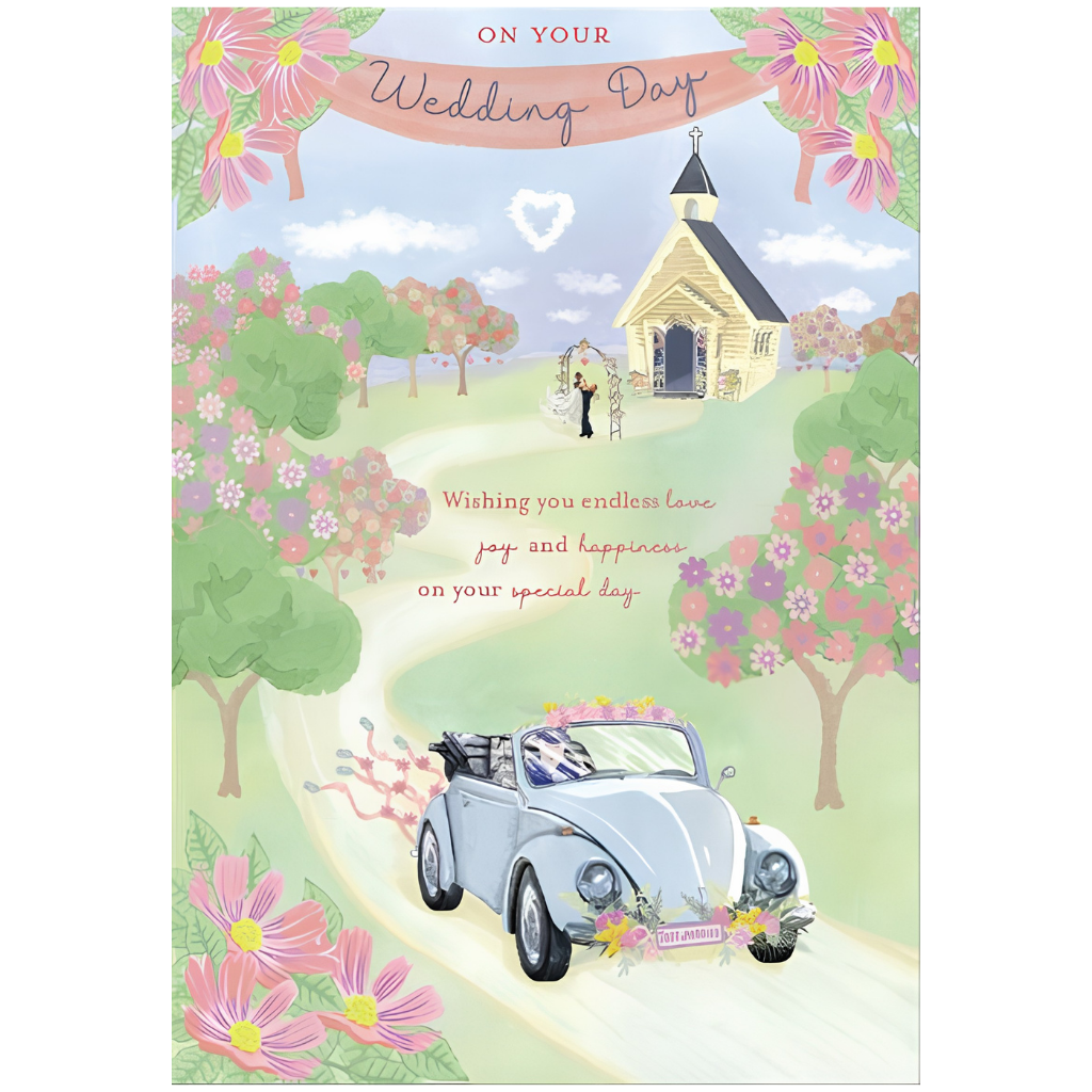 Wedding Car Church Trees