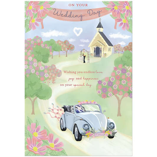 Wedding Car Church Trees