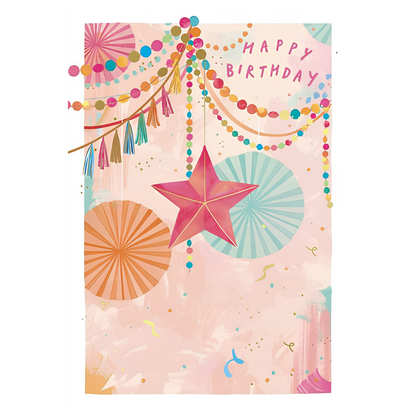 Happy Birthday, Bunting and Tassles