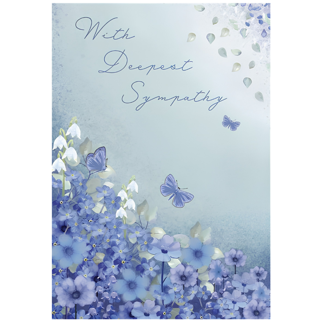 With Deepest Sympathy Golden Butterflies