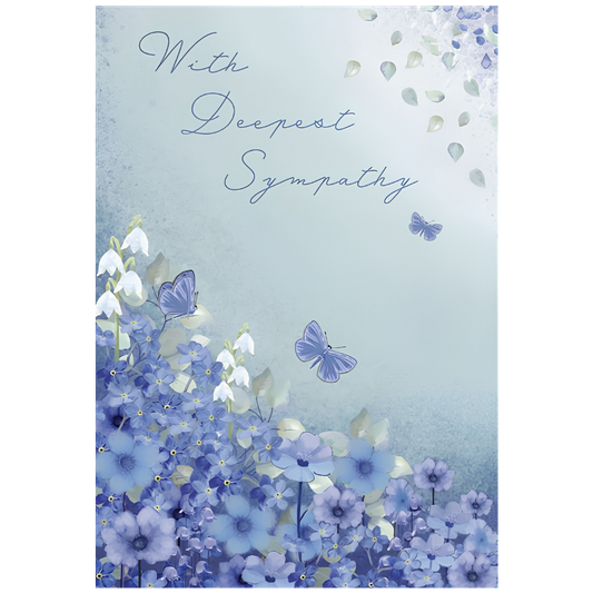 With Deepest Sympathy Golden Butterflies